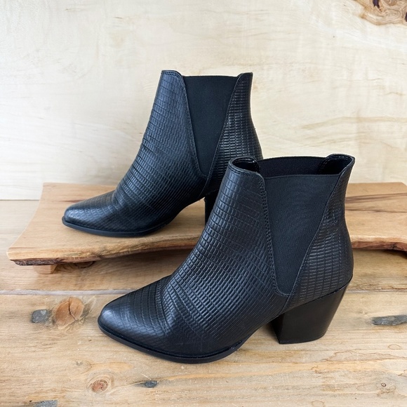 Lascana Leather‎ Boots Chelsea Panels Snake Embossed 7 - Picture 5 of 8